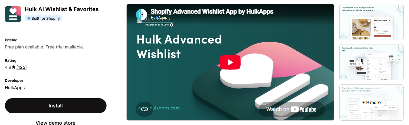 Hulk AI Wishlist & Favorites